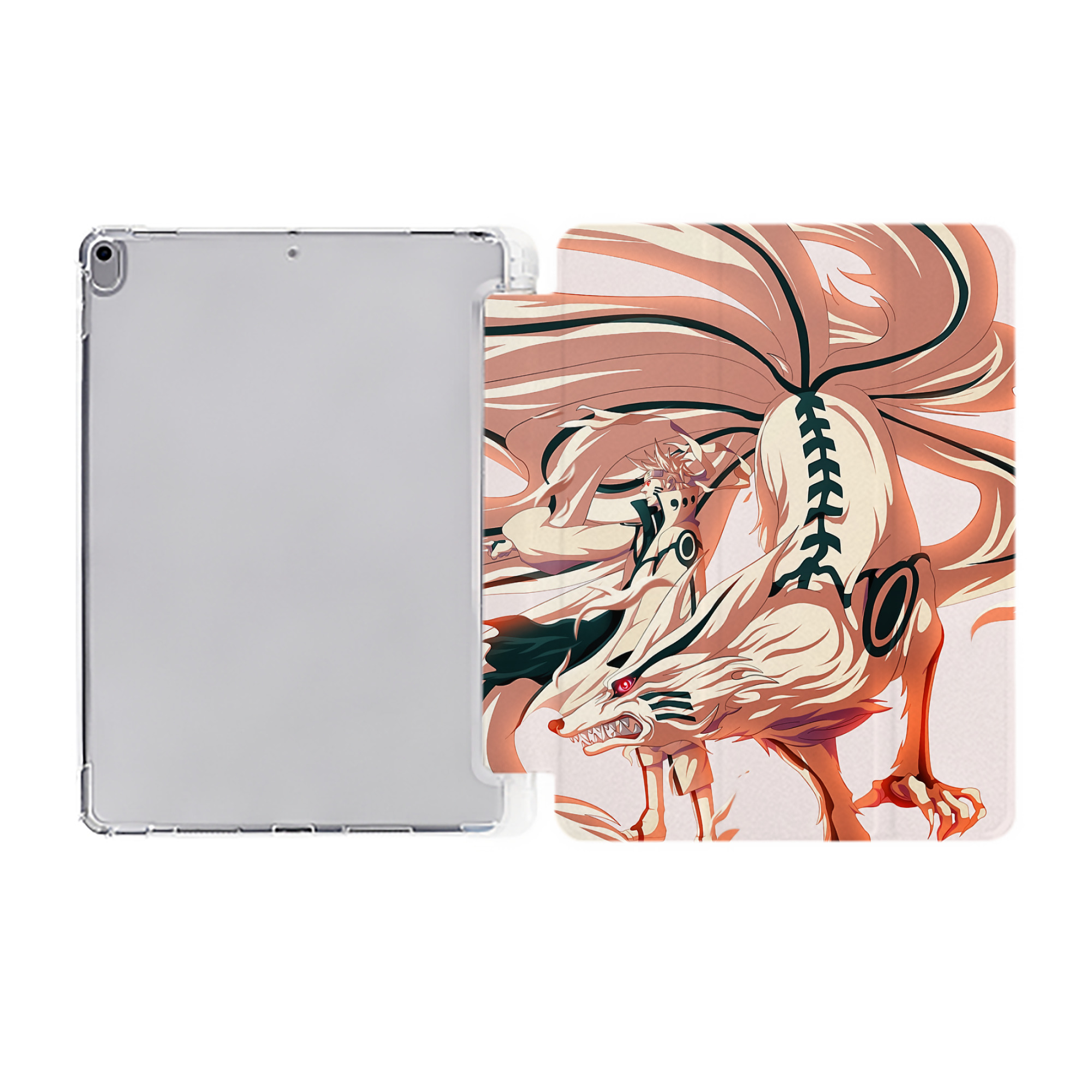 （画像用） NARUTO -ナルト- NARUTO -ナルト- 疾風伝 IPad ケース ペン収納付き 三つ折りスタンド PUレザー×シリコン 対応機種9.5/10.5/10.9インチ
